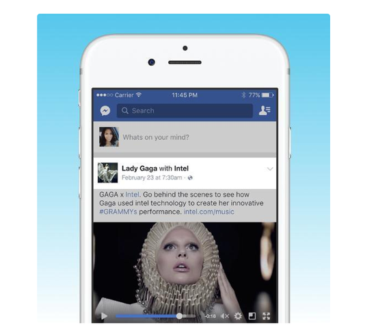 Facebook推新视频广告模式